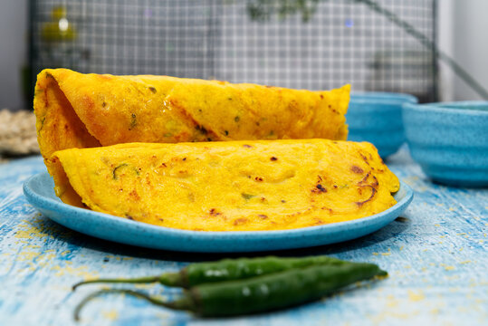 Moong Dal Chilla is made with yellow moong dal