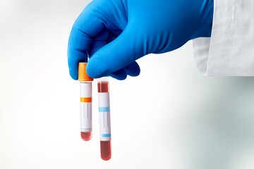 Test Medical check up test tube with biological sample concept