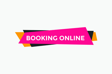 Booking online button. Online Booking
