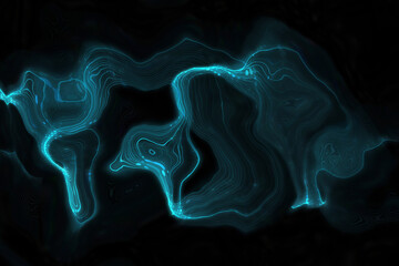 Colored abstract lines on a dark background.