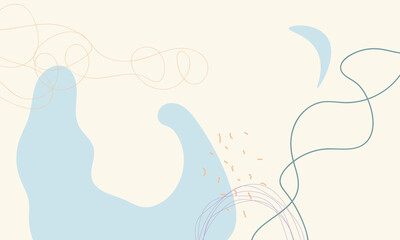 Set of abstract modern vector backgrounds, illustration. Circles, lines, curves, dots, patterns, arc, stripes. Elegant boho concept. For web, design, postcards, room decor