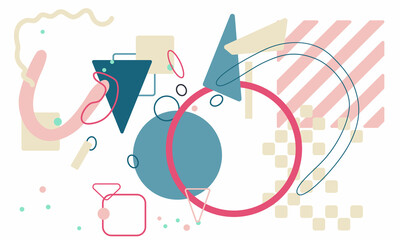 Set of abstract modern vector backgrounds, illustration. Circles, lines, curves, dots, patterns, arc, stripes. Elegant boho concept. For web, design, postcards, room decor