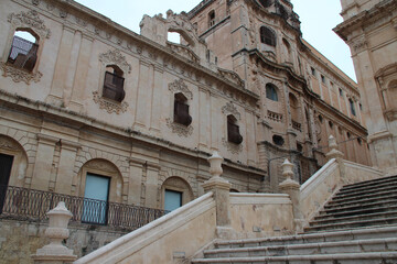 Fototapeta premium baroque monastery (san francesco d'assisi) in noto in sicily (italy)