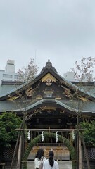 People paying visit on the month of purification ceremony at the shrine of Japan “Yushima Tenjin”, historic landmark established way back in 458, photo taken 2022/6/15, Tokyo Japan