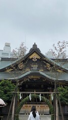 People paying visit on the month of purification ceremony at the shrine of Japan “Yushima Tenjin”, historic landmark established way back in 458, photo taken 2022/6/15, Tokyo Japan