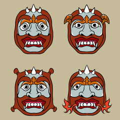 bailenese mask vector illustration