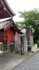 Landscape Japanese shrine scenery, &ldquo;Kandamyojin&rdquo; dating back to year 730 it was founded first in Otemachi, then relocated to Kanda in 1616.  Shot taken on year 2022 June 15th rainy weekday