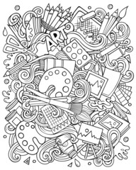 Cartoon raster doodles Art and Design illustration.