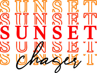 Sunset Chaser Cut File Vector Design