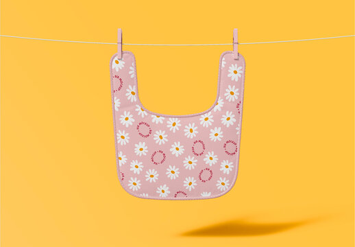 Baby Bib Hung on Clothes Line