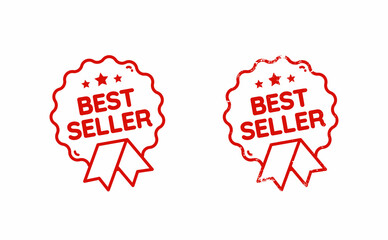 bestseller stamp. simple bestseller label with ribbon. business vector icon  - obrazy, fototapety, plakaty