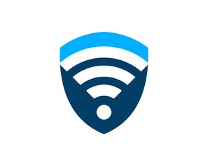 Simple shield with wifi symbol inside