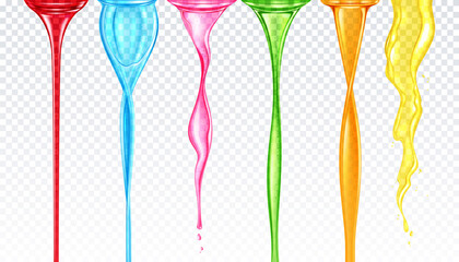 Colorful Liquid Flow Transparent Set