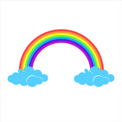 Rainbow icon vector illustration isolated on white background