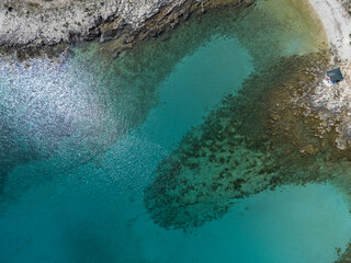 aerial shot of island Molat in Croatia