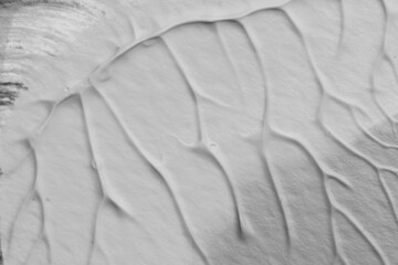 black white abstract acrylic painting color texture on white paper background by using rorschach inkblot method