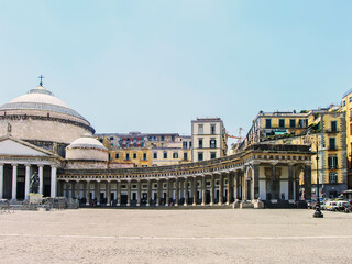 Piazza del Plebiscito in Naples, Italy