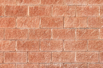 garden solid block brick wall warehouse factory alley building brown facade closeup