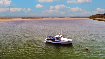 Lobster Boat at Nauset Marsh at Orleans, Cape Cod