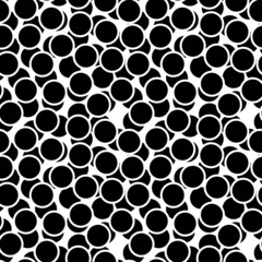 Circles pattern. Circular figures seamless ornament. Geometric motif. Rounds background. Circle shapes wallpaper. Geometrical backdrop. Digital paper, textile print, web design, abstract. Vector art