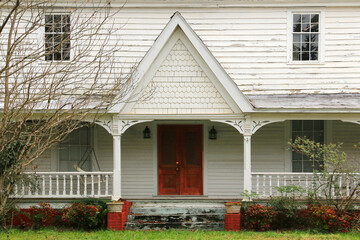 porch historic white home preservation retro house southern historical history vintage front