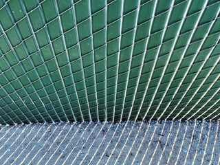 privacy closeup backyard fencing mesh slat green chainlink fence steel industrial yard security