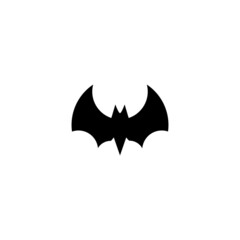 bat icon in silhouette vector