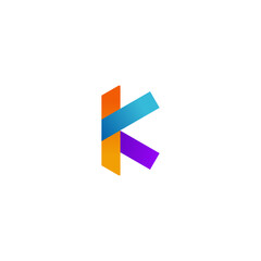 initial letter k logo vector design