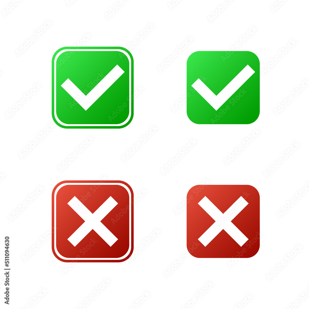 Poster set checkbox icon isolated on white background. vector