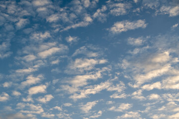 Beautiful clouds with blue sky background. Nature weather