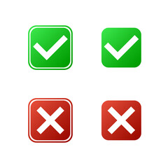 Set checkbox icon isolated on white background. Vector