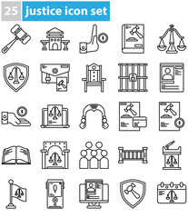 elegant and justiceicon set