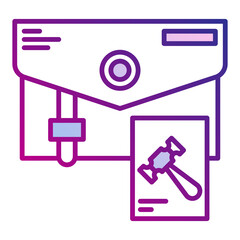 briefcase icon on transparent background