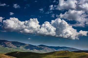 clouds over the mountains