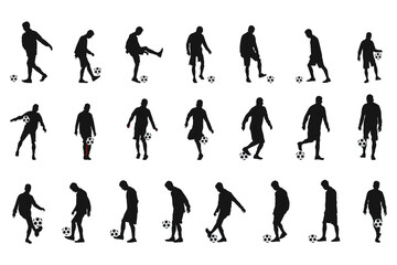 Set of football, soccer players, Football, soccer, players silhouette © Creative-Village