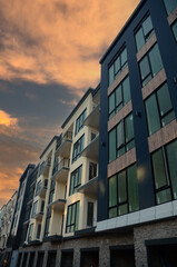 building in the evening