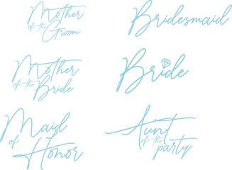 Script Bridal Party Names