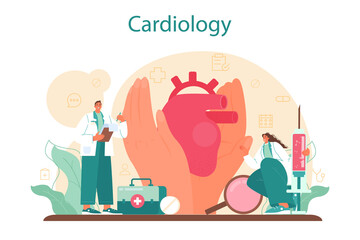 Obraz na płótnie Canvas Cardiologist concept. Idea of heart medical diagnostic and treatment.