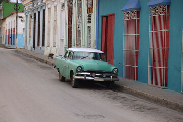 Old car in a street of Santa Clara, Cuba