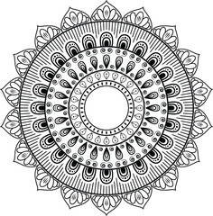 Mandala svg design. mandala design for coloring page design.