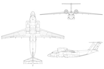 Avi&oacute;n de transporte bimotor An-72