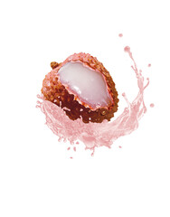 litchi, eau, fruit, clapoter, aliment, frais, abattre, jus, isolé, éclaboussure, blanc, boire, liquide, sain, sucré   fraîcheur, vague, , juteuse, bouillonner, vitamine, humide