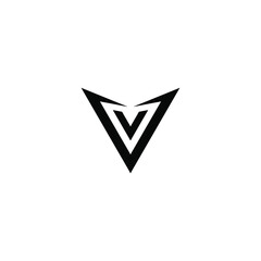 Vector logo for letter V. Design template