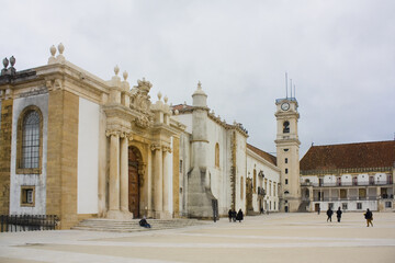 Fototapeta na wymiar Old Library at Coimbra University, Portugal 