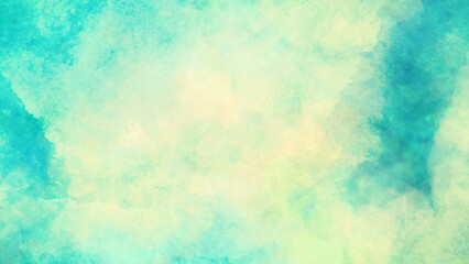 Abstract watercolor paint background. Beautiful blue green and Yellow watercolor splash design.Colorful plain green tones watercolor textures.Paper textured aquarelle canvas for modern creative design