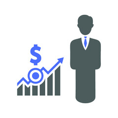 Vector business chart vector illustration
