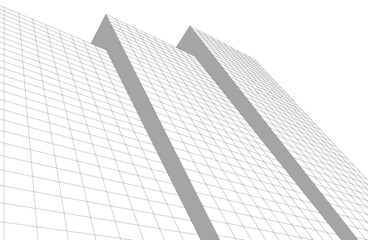 Fototapeta na wymiar Modern architecture 3d drawing