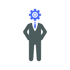Brainstorming, gear, strategy icon