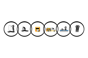 Cartoon character for survival chain in basic and advance life support.
