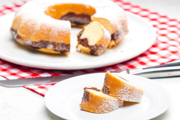 round cake called babovka in Czech